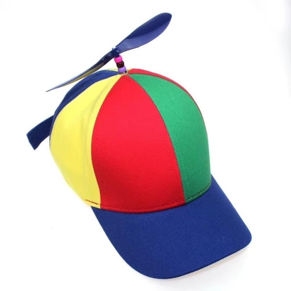 Detachable Bamboo Dragonfly Cap Cotton Colorful Helicopter Spiral Hat  Outdoor