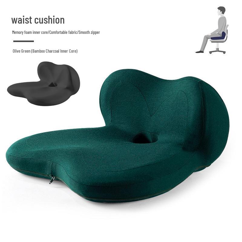 Memory Foam Petal Seat Cushion & Back Support Combo for Office, Car, Student Chairs