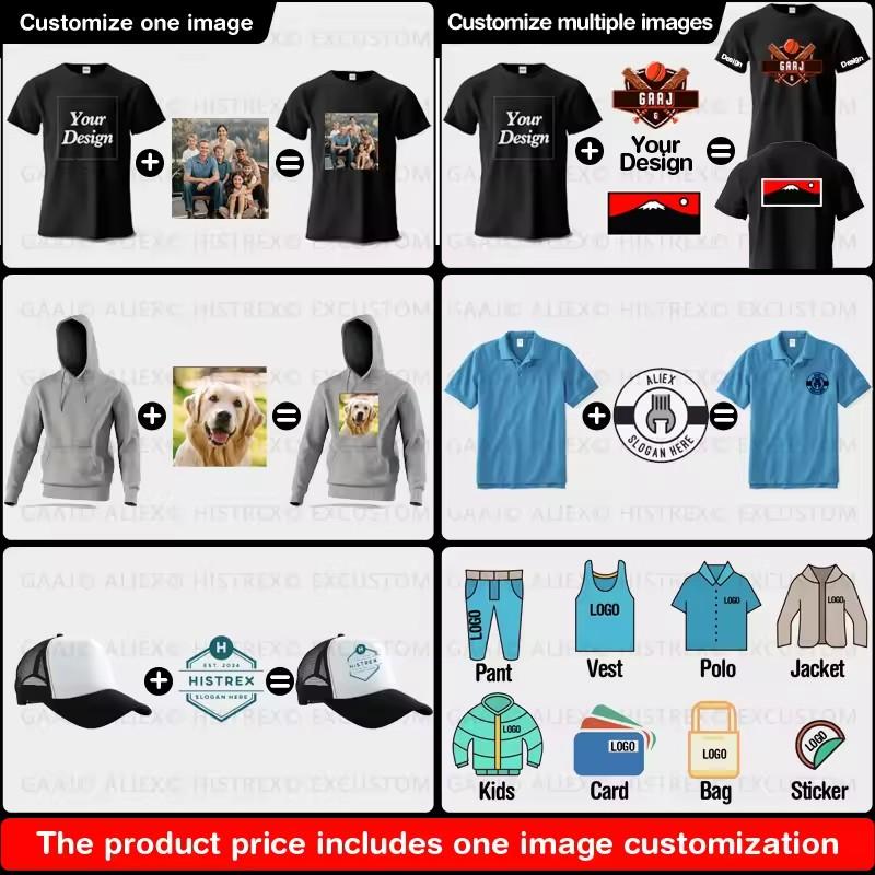 Premium Custom T Shirt 100 Cotton Diy Customize Printing Your Own Photo Photo Logo TShirt Tank Women Famliy Team Tee Shirt Gif