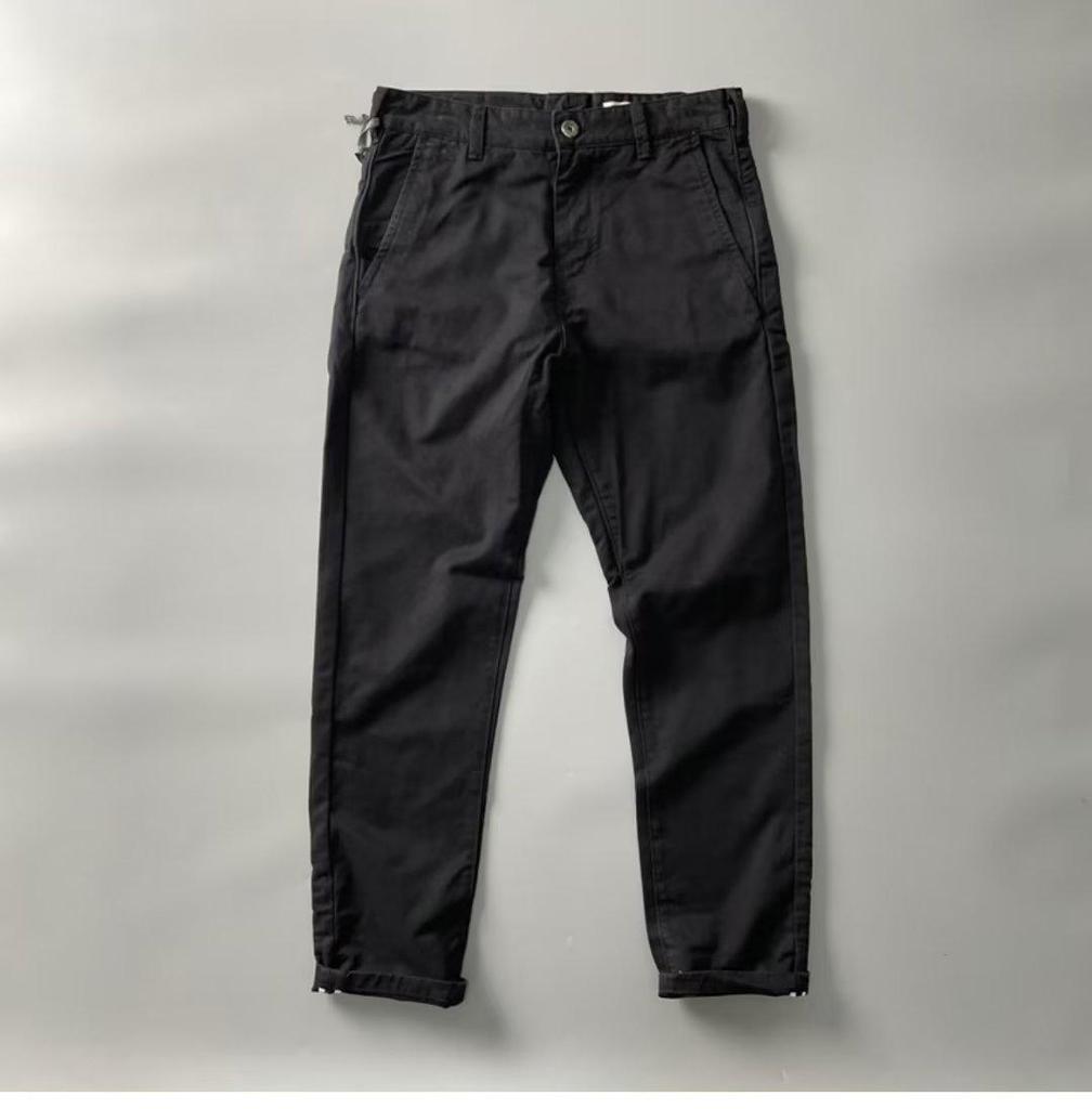 Men's Plus Size Loose Fit Pure Cotton Cargo Pants with Big Pockets - Straight Leg Casual Long Pants