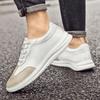 Fashion New Brand Mesh Cloth Flats Leather Casual Jogging Shoes All-match Men's Walking Footwear Men's Breathable Business Skate Shoes