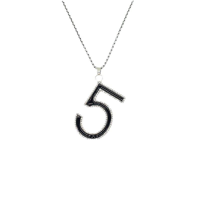 Numbers, Letters 5 Necklaces, Micro-Inlaid Zircon Hip-Hop Models, Simple And Trendy Fast Hair