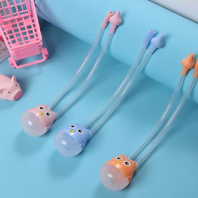 Newborn Baby Infant Nose Cleaner Tool Vacuum Suction Silicone Pipe Nasal Aspirator
