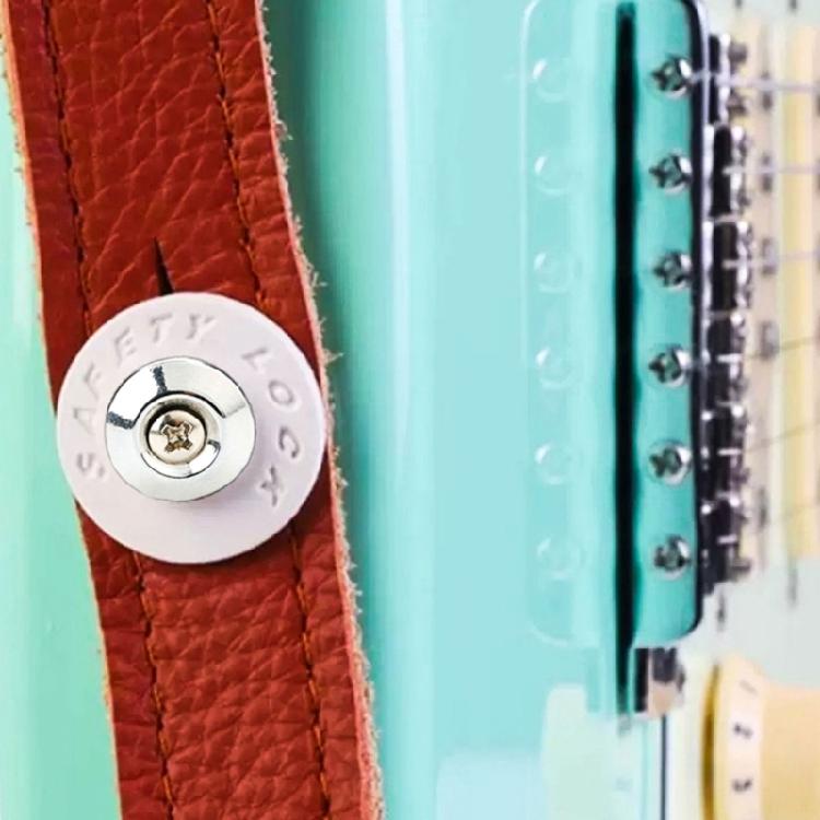 Strap Lock Buttons Set Strap Retainers for Guitars Bass Ukulele Metal Construction Silicone Straps Fastening System