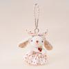 Soft Rabbit Hanging Plush Doll With Bow And Dress Decorationfor Bag And Home Decor