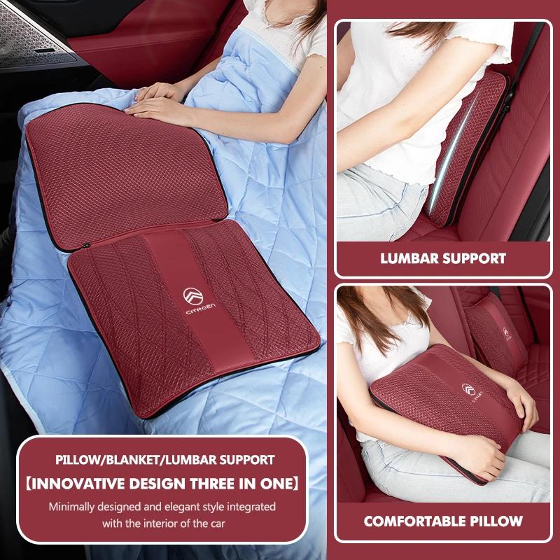 AAMJ1 Multifnctional Car Blanket Pillow Waist Cushion Air Condition Quilt For Citroen C4 C3 C5 C1 C2 C6 VTS C4L DS3 DS4 DS5 Grand