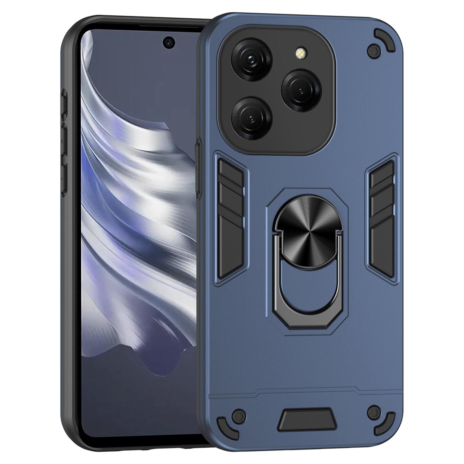 

Чехол для TECNO Spark 20 Pro/Infinix Hot 40/40 Pro PC+TPU Подставка Магнитный Автомобильный Держатель Чехол для телефона Blue