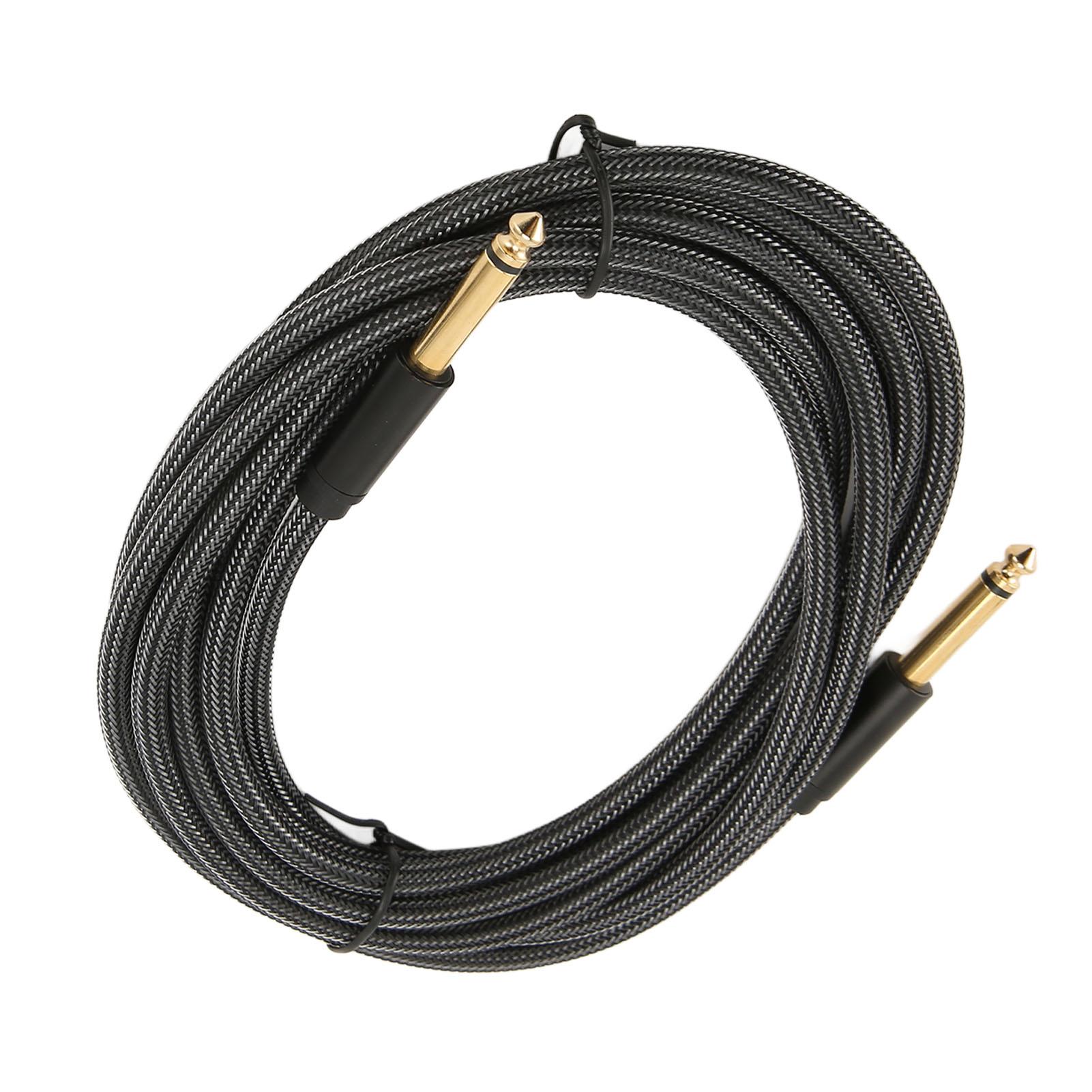 

Guitar Cable Professional 1 4 Inch 6.35mm Male Nylon Braiding Instrument AMP Cord for Bass Keyboards Speakers 3meter / 9.8ft