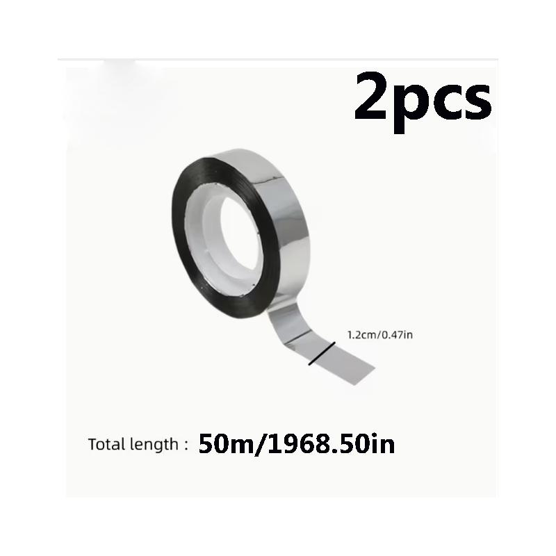 1/2 Stück Metallic Silber Spiegelband - Geeignet für Wand Schrank Badezimmer Dekoration Geschenkverpackung Bastel Dekoration