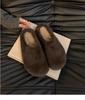 Internet celebrity explosion leopard print bag head hair slippers women wear 2025 autumn and winter new lazy one pedal thick bottom half tray