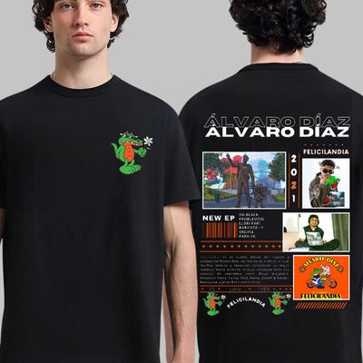 Rap Singer Alvaro Diaz Feliciandia Album Graphic Tshirt 2026 New Mens Hiphop Fashion Oversized Tshirt Casual Cotton Tshirt