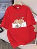 Unisex TShirt Summer The Cat That Always Wants To Sleep Pattern Prints T Shirt ONeck Fashion Harajuku Kawaii Y2K Clothing