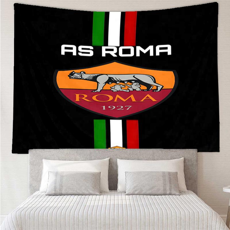 1PC Rome Football club Printed Tapestry Room Decoration Wall Hanging for Living Room Bedroom, dormitory, Birthday and Christmas gifts