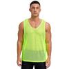 Herren Netz-Trainingsweste mit Aussparungen, Rundhalsausschnitt, Ärmellos, Tanktop, Teamsportbekleidung