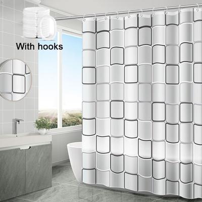 Durable Bathtub Curtains Mildewproof Bath Curtains Shower Curtain Bathroom Screens PEVA