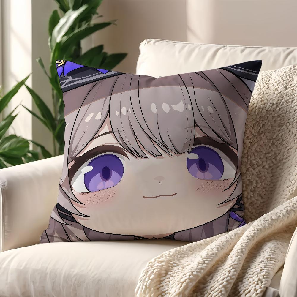 Honkai Star Rail face Cute Q-version w cushion cover Pillow Cover Decoration Room Home Sofa living Office Car Nordic Simplicity
