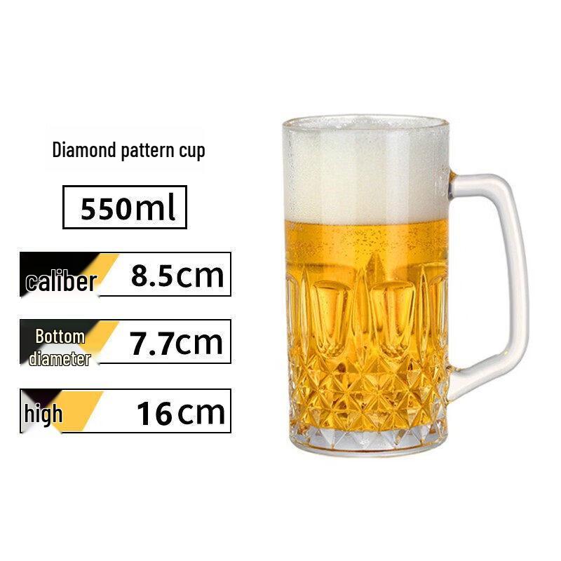 Hero 1000ml Pineapple Glass Beer Mug