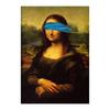Mona Lisa Bathroom Wall Art with Covered Nose Vintage Toilet Humor Poster Graffiti Print Funny Canvas Painting for Home Decor