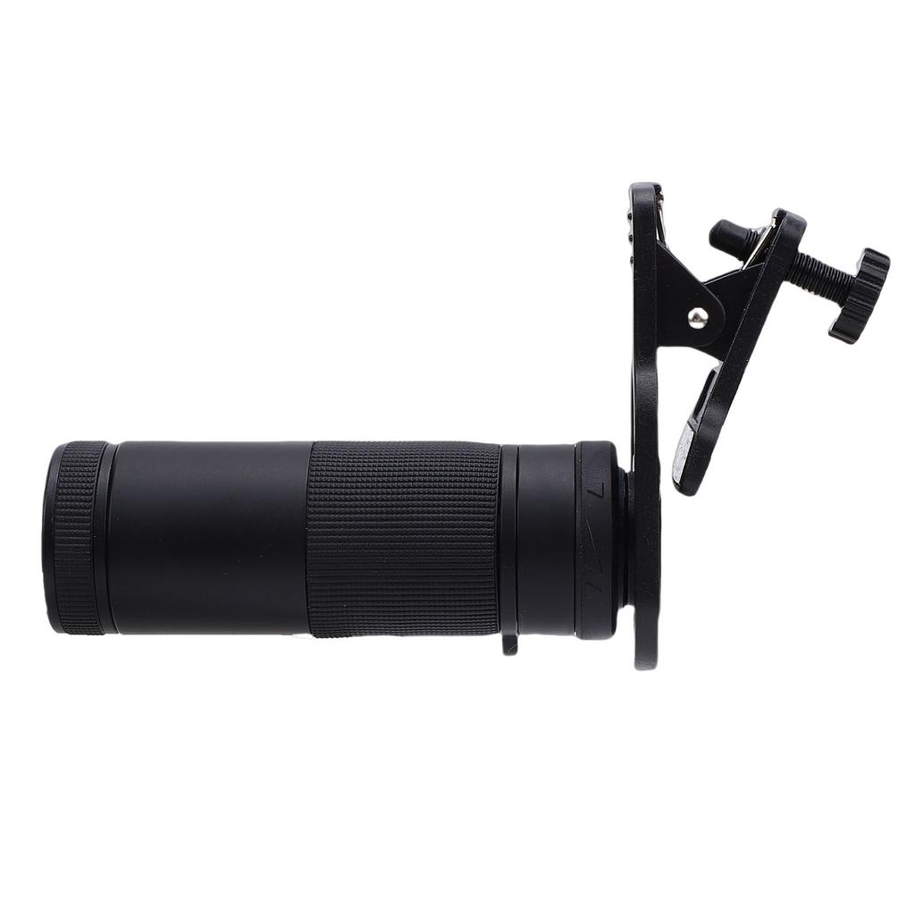 Long Focus Telephoto Phone Lens 8X Zoom Cellphone Camera Lens with Phone Clamp 10.6 Degree Full Screen HD Portable