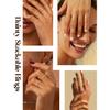 Bobisty Gold-plated Stackable Rings for Women Non Tarnish Open Adjustable Ring Cubic Zirconia Dainty Promise Thin Thumb Ring Set