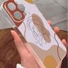 Skizzen-Mädchen Anti-Drop Transparent Hülle für iPhone 14/15/16/17 Pro Max Serie