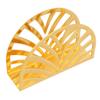 Gold Napkin Holder Hollow Out Semicircle Shape Stainless Steel Vertical Napkin Holder with Nonslip