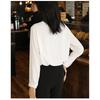 2026 Spring New Elegant White Shirt for Women, Versatile Commuting Shirt with Draped Ribbons