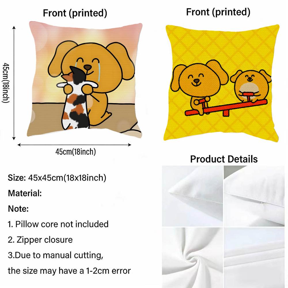 B-Big Silly Dog Cushion Cover Fabric Soft Furnishing,Pillowcase, Cushion Cover, Sofa Pillow, Home Decoration