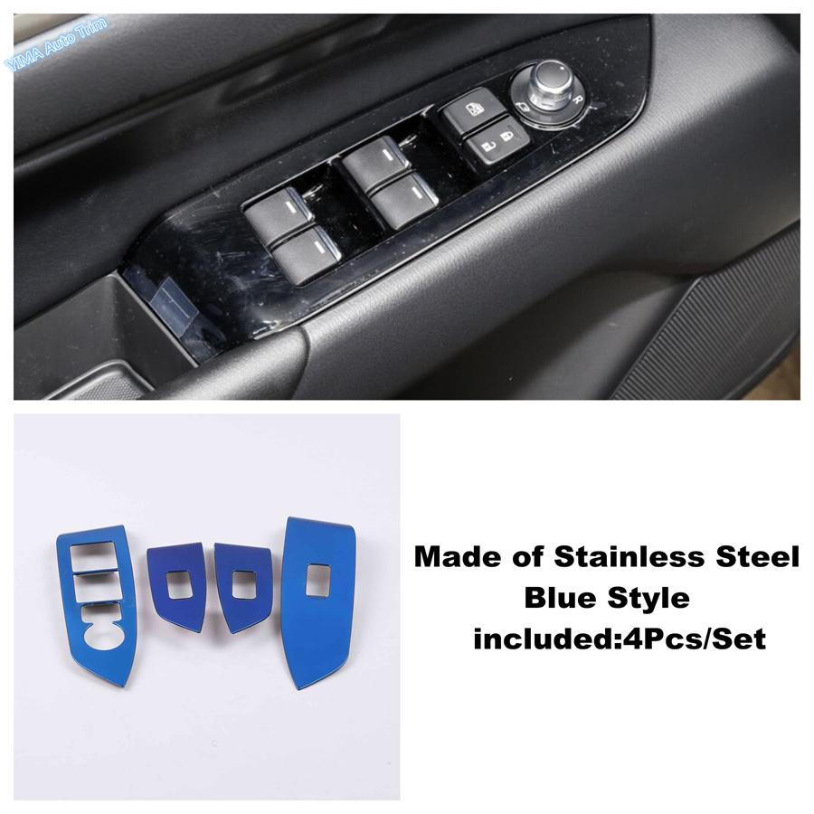 LHD Window Lift Switch Panel Adjust Cover Trim Stickers Strips Garnish Decoration Car Styling Fit For Mazda CX-5 CX5 2017 - 2024