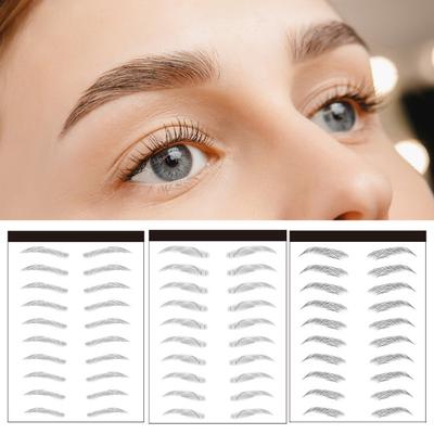 1 Sheet Eyebrow Sticker Various Shapes Nature 3D Effect Water-based Semi-permanent Arch Style Waterproof Hair-Like Eyebrow Grooming Shaping Transfers