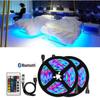Multicolored Led Strip Light Set With Bluetooth 5050 Rgb Remote Control For Tv Background