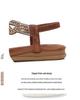 IELTS Run Plus Size Rhinestone Bohemian Sandals - Women's Summer Flat Hollow-Out Shoes