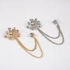 1Pcs Temperament Chain Brooch Vintage Collar Jewelry  For Women Dress Mens Shirt Suit Set
