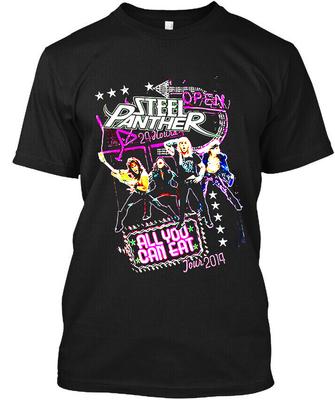 NUOVO Steel Panther All You Can Eat 2014 Maglietta Tops T-shirt Musica Heavy Americana Taglia S-4XL