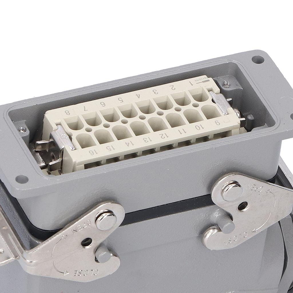Heavy Duty Connectors 16 Contacts Side Out Industrial Waterproof Aviation Plug Socket
