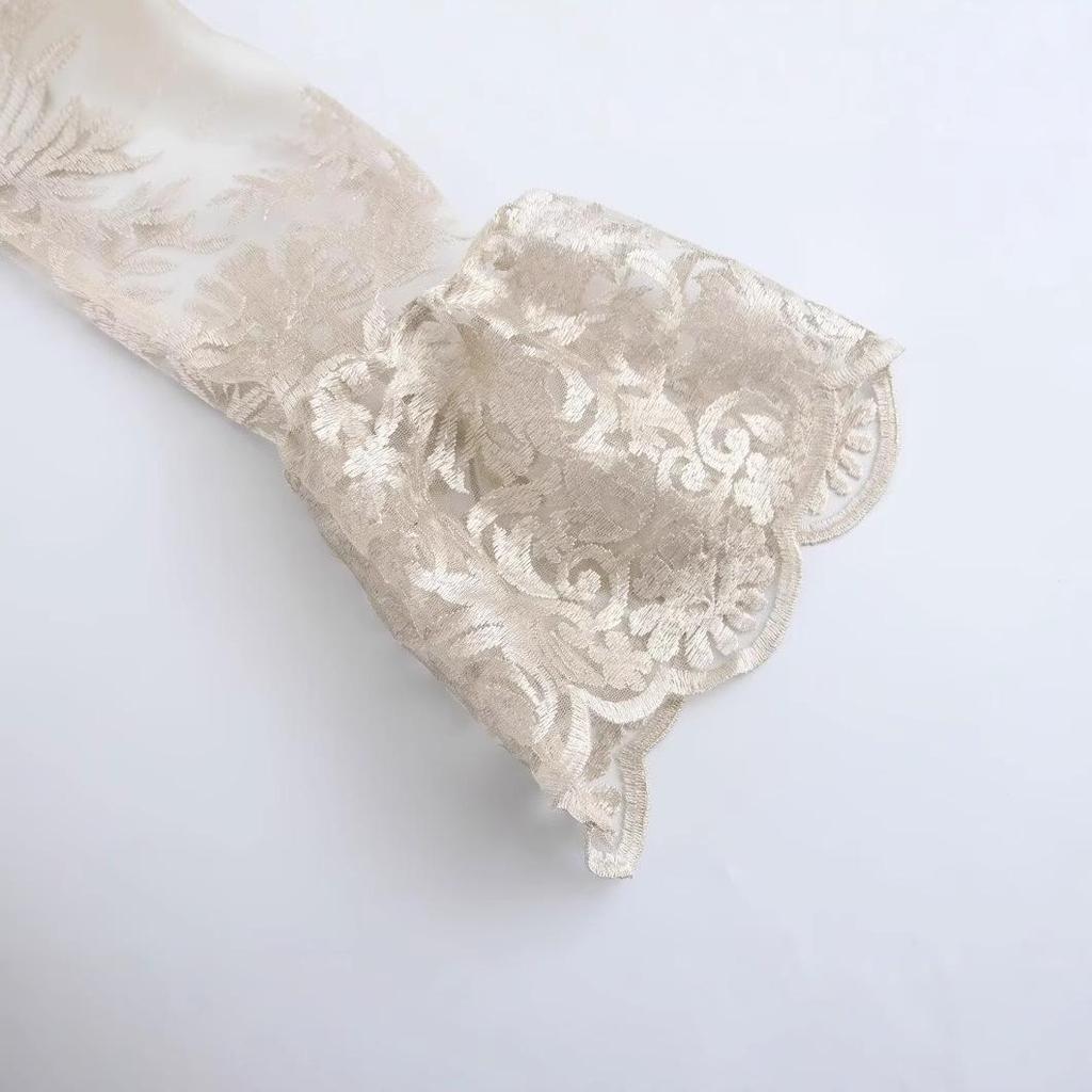 2024 Winter Women's European & American Style Stand Collar Flare Sleeve Long Dress