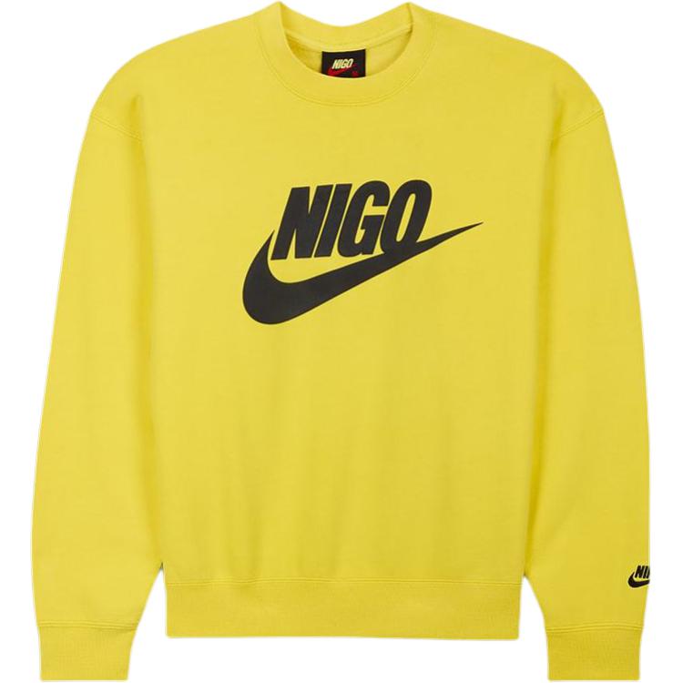 

Nike x Nigo NRG Fleece Crew Sweatshirt Yellow Unisex Tops FV5941-735 M