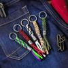 Breloc KeyUnity Paracord Breloc Elegant Cheie Cheie Cheie Accesoriu Anti-Pierdere pentru Cuțite și Activități în Aer Liber KC02, Împletit în Două Culori, Inel, Curea, Charm, Prevenire,
