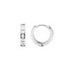 925 Sterling Silver Earrings with Brilliant Cubic Zirconias, Rhodium Plated - Essentials