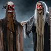 Motion Sensor Haunted Props Halloween Scary Animatronics Witch Decoration, Sound Activated Standing with Creepy Secret Room Accessories Voice, Horror