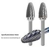 Type Carbides Rotary File Efficiency Grinding Head Round Shank Design For Metal Wood Plastic Grinding Clear Burrs