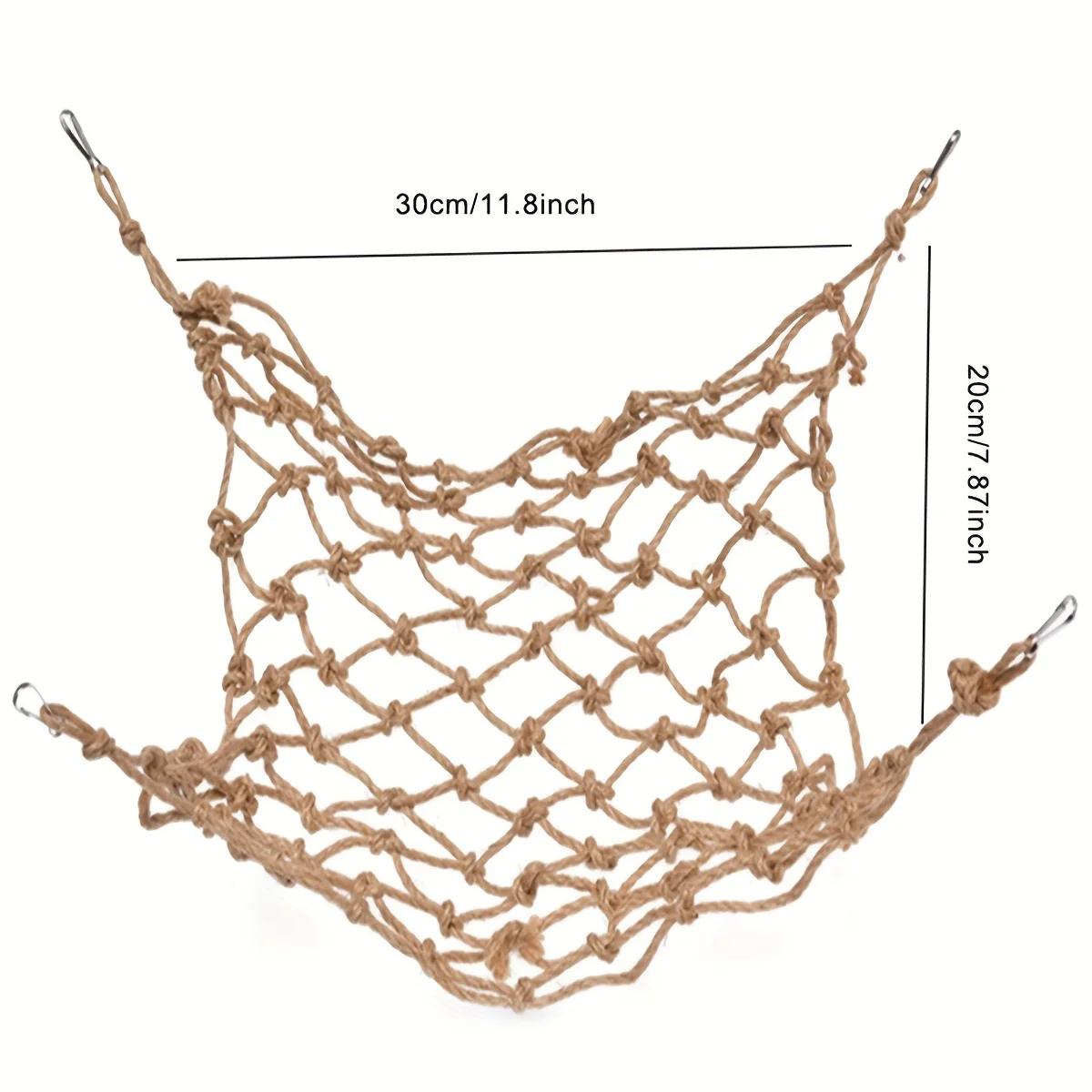 

Канат-качели для попугая, подвесная сетка для лазания для птиц с крючком, гамак, подставка для птиц, лестница, игрушки для жевания и игр для птиц, гимнастический зал, игрушки для хомяка и кролика коричневый