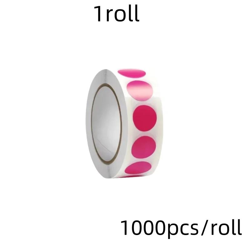 1000 PCS Color Dot Label Sticker  Classification Mark Coated Paper Sticker Rolls  Kawaii Stationery  Aesthetic