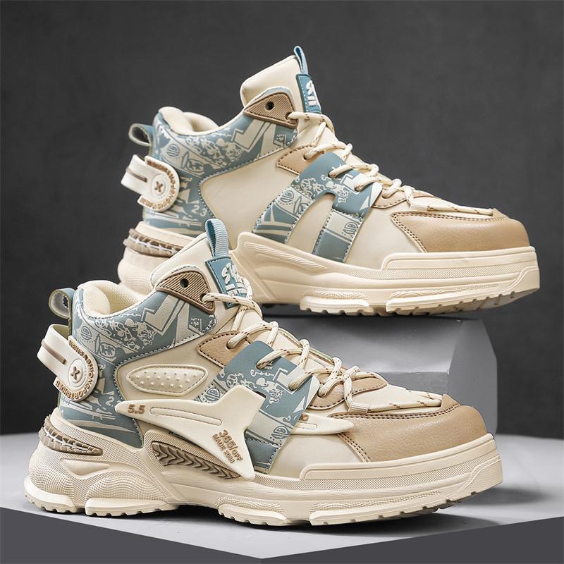 High-top autumn and winter 22 new youth sports and leisure running heightening basketball dad trendy shoes 39
