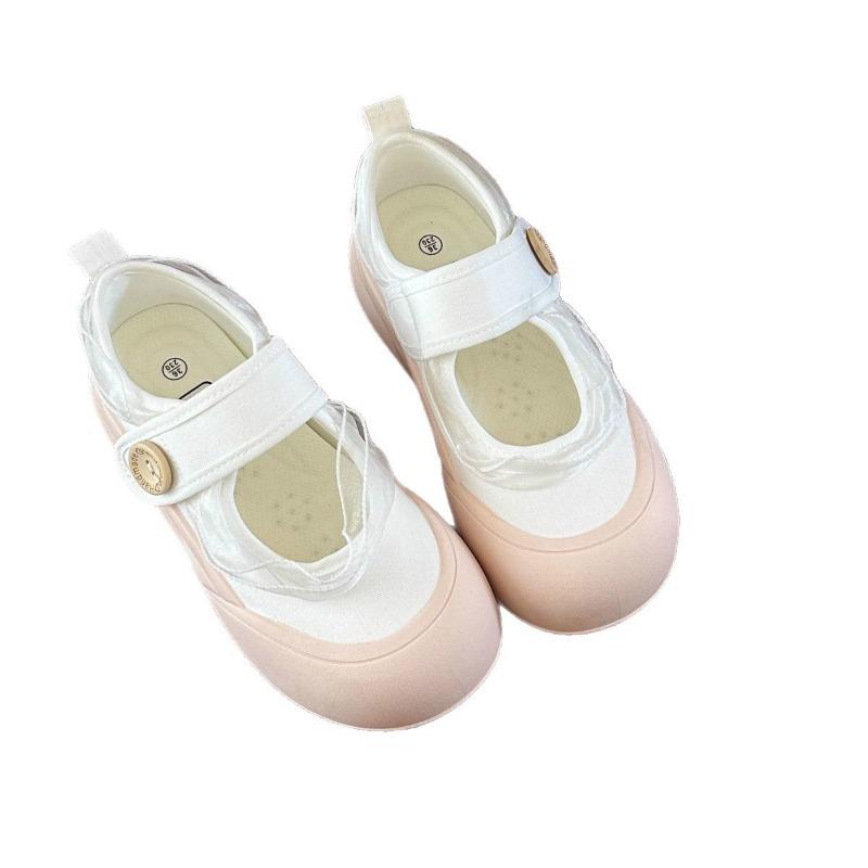 Lace Little White Shoes Women's Summer New Velcro Canvas Shoes Female Students Thick Baseplate Shoes Mary Jane Women's Shoes