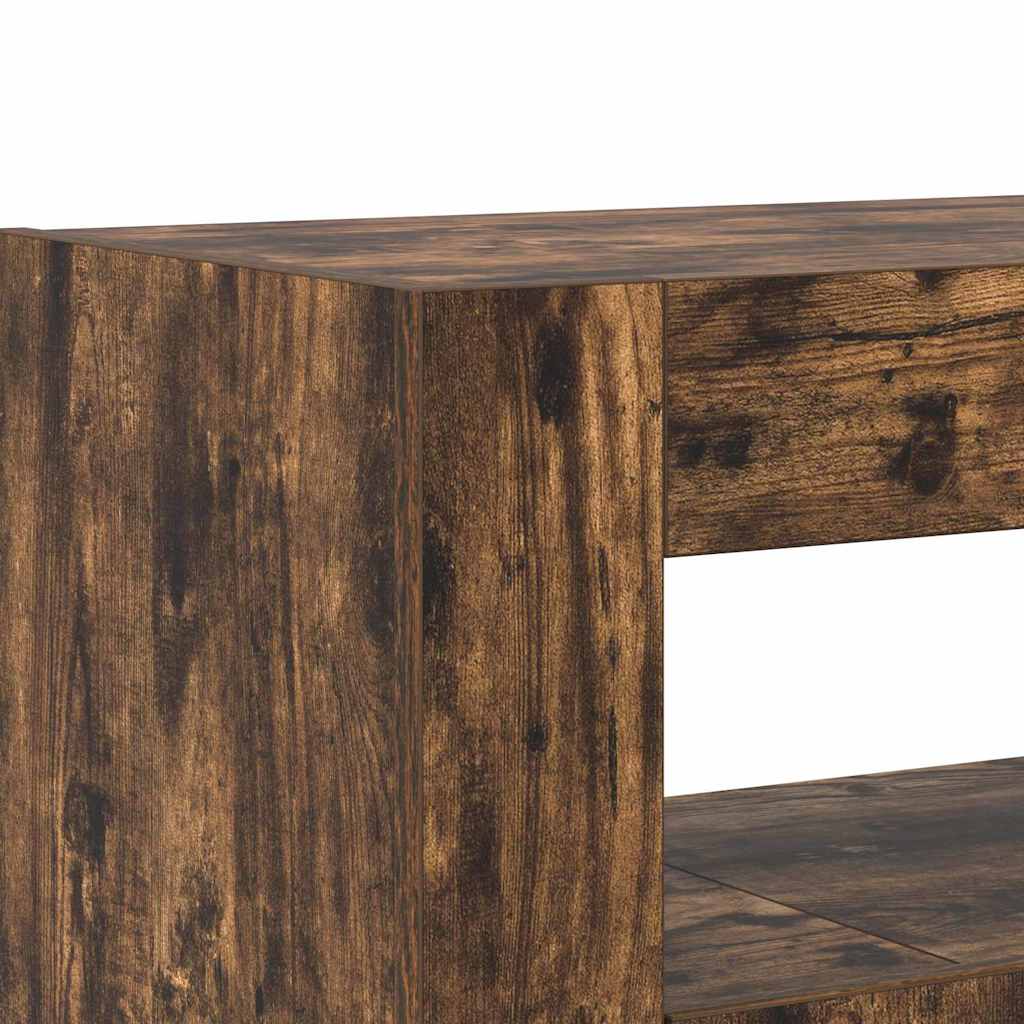 Sideboard Smoked Oak 116 x 30 x 75 cm Wood Based Material