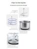 Compact Stainless Steel Electric Food Processor: Multi-functional Meat & Vegetable Grinder, Garlic Mincer & Chopper