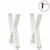 VidaXL Coffee Table Legs 2 Pieces White 28 X (42-43,3) Cm Steel 4012697