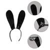 Fascia con Orecchie da Coniglio in Pelle Morbida Copricapo di Halloween Accessori per Capelli Fatti a Mano