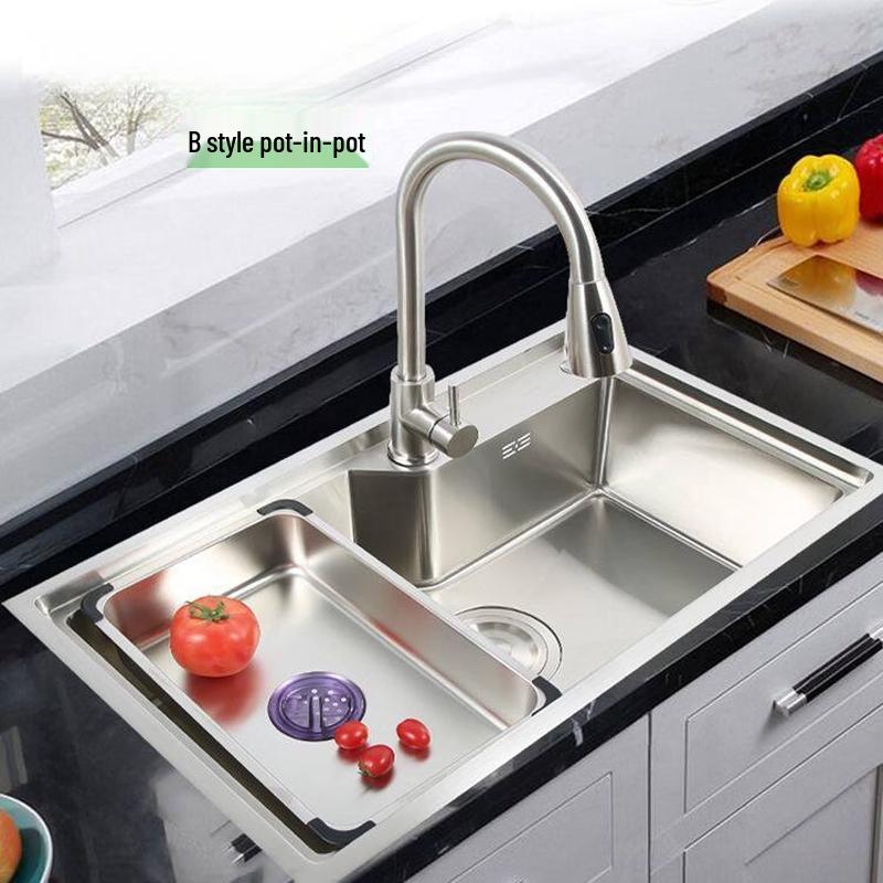 TLXT 304 Stainless Steel Sink-in-Sink Drain Basin